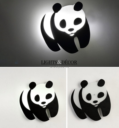 ĐÈN LED GẮN TƯỜNG PHÒNG TRẺ EM HÌNH GẤU PANDA DỄ THƯƠNG 6051
